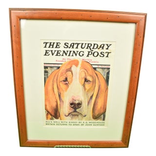 The Saturday Evening Post January 30, 1937 Magazine Cover of a Fox-Hound by Paul Bransom For Sale