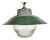 Industrial Green Enamel and Cast Iron Pendant Light, 1960s For Sale