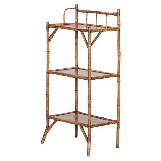 19th Century Bamboo Chinoiserie Etagere, 1870s For Sale