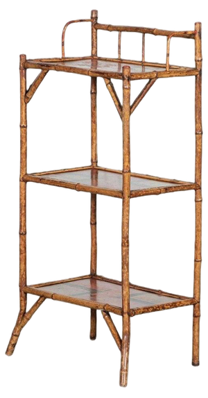 19th Century Bamboo Chinoiserie Etagere, 1870s