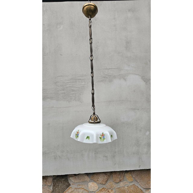 Brown Art Nouveau Brass Lamp, 1890s For Sale - Image 8 of 8