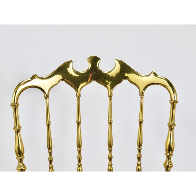 Mid-Century Chiavari Brass Chair attributed to Giuseppe Gaetano Descalzi, Italy, 1950s For Sale - Image 9 of 16