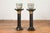 Pair of Black Carrara Marble Twisted Pedestals with Bronze Corinthian Capitals For Sale - Image 10 of 15