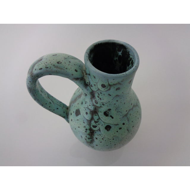 Black Turquoise Studio Ceramic Vase by Kerstin and Ralf Unterstab for Kunsttöpferei Unterstab, East Germany, 1960s For Sale - Image 8 of 18