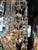 1930s Hollywood Colonial Style Clear Crystal Five Light Chandelier For Sale - Image 9 of 13
