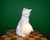 White Ceramic Cat Table Lamp, 1970s For Sale - Image 3 of 8