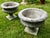 1950s Mid-Century Weathered Cast Stone Garden Planters, 1950, Set of 2 For Sale - Image 5 of 6