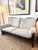 Vico Magistretti for Cassina Palmaria Loveseat Dimensions: H 35” x W 67” x D 37” x SH 18” Italy circa 1980s Beige fabric...