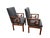 Wood Late 20th Century Attributed to Michael Taylor Baker Greek Key Armchairs Pair For Sale - Image 7 of 18