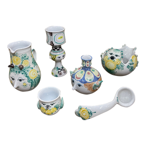 1980s Bjorn Wiinblad Pottery Lot- 6 Pieces