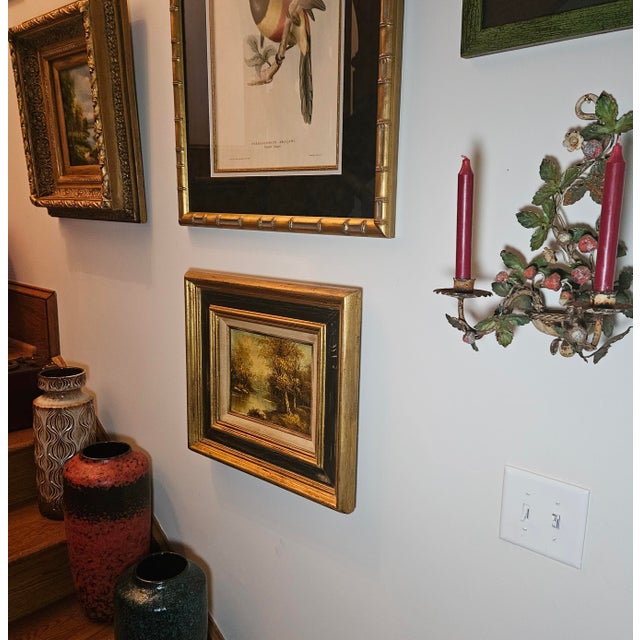 Beautiful pastoral scene in original frame.