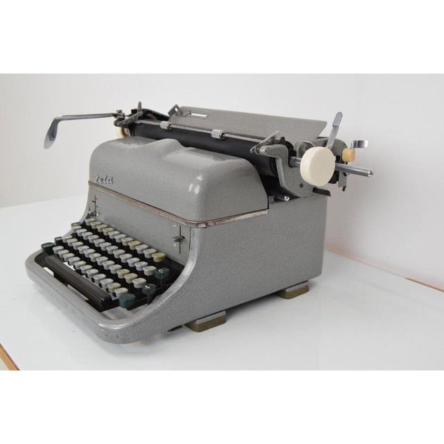 Metal Mid-Century Czechoslovakian Typewriter, 1960s For Sale - Image 7 of 14