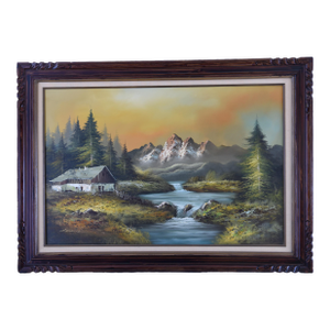 1990s Alpine Glow, Oil on Canvas
