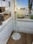 White Vintage White Wicker Floor Lamp With Dome Shade For Sale - Image 8 of 14