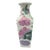 Vintage Macau Chinese White Porcelain Hand Painted Lotus Floral Square Form Vase For Sale