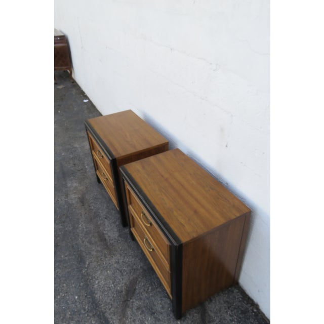 Late 20th Century Hollywood Regency Nightstands End Bedside Tables a Pair For Sale - Image 12 of 18