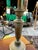 1970s Brass Tall Table Lamp With Ibex Details and Lampshade Included For Sale In Atlanta - Image 6 of 12