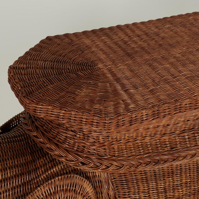 Vintage Italian Wicker Elephant Serving Bar For Sale - Image 14 of 18