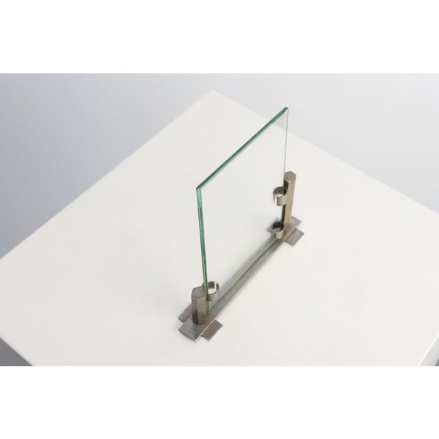 1920s Modern Chrome-Steel and Glass Photo Frame Stand, 1920 For Sale - Image 5 of 11