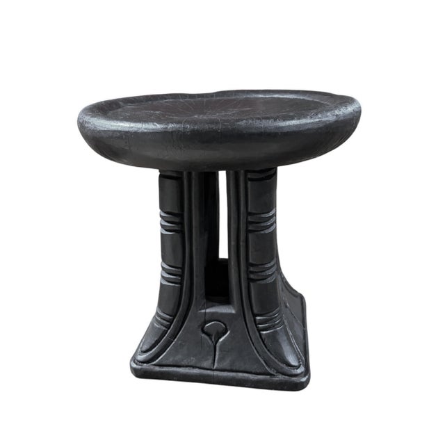 1970s Vintage Tribal Nobility Bamileke Stool/Table Cameroon 13" H For Sale - Image 5 of 8