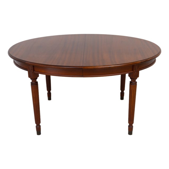 Danish Hepplewhite Oval Mahogany Dining Table from Farre Møbelfabrik, 1970s For Sale