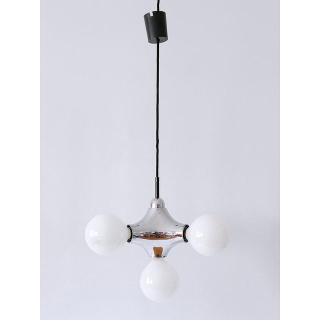 Mid-Century Modern Atomic Pendant Lamp by Gebrüder Cosack, Germany, 1970s For Sale - Image 4 of 18