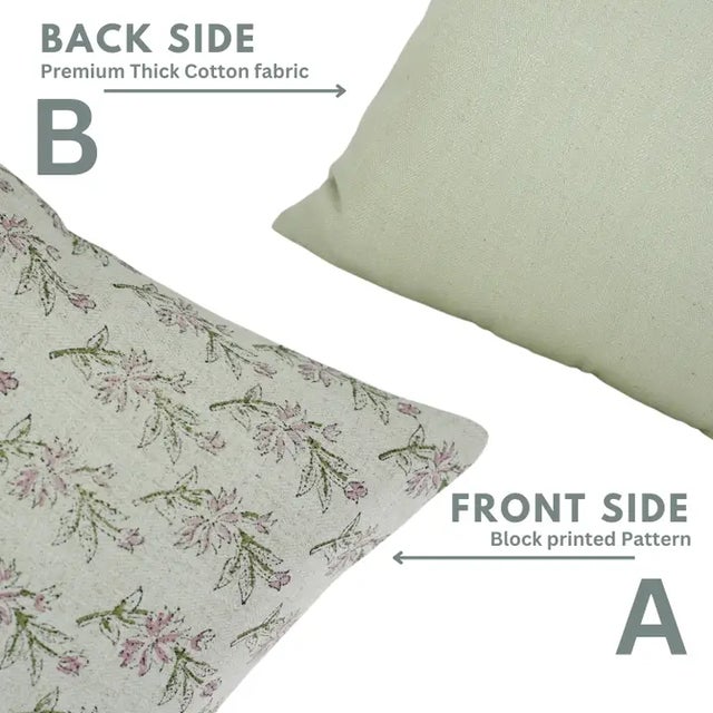 Not Yet Made - Made To Order Fabdivine Artisan Block Print Water Replicant Cushion Cover 20x20 Inch Cotton Linen- Deepika For Sale - Image 5 of 6