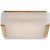 Covet Small Flush Mount in Antique-Burnished Brass with Alabaster Designer: Kelly Wearstler Canopy: 7.25" Square Mounting:...