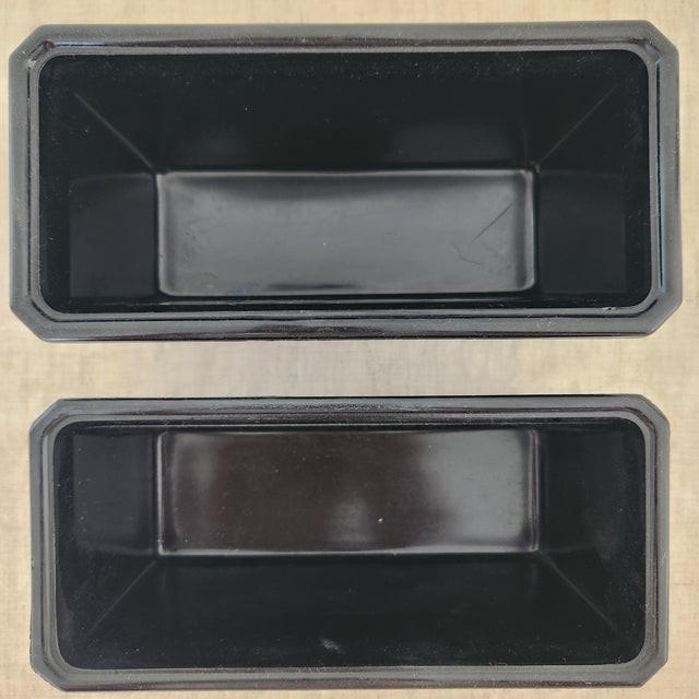 Vintage Black Amethyst Cachepot Jardinieres, a Pair For Sale - Image 9 of 12