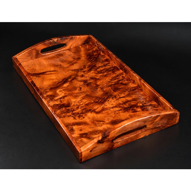 Frgrant Solid Thuya Wood Tray Large Rare Unique For Sale In Los Angeles - Image 6 of 12