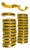 Yellow Phonic Resin Drawer/Door Pull With Aluminum Accent, Set of 23 For Sale