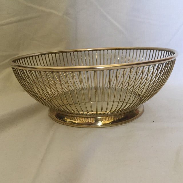 Gold Metal Italian Bread Basket Chairish