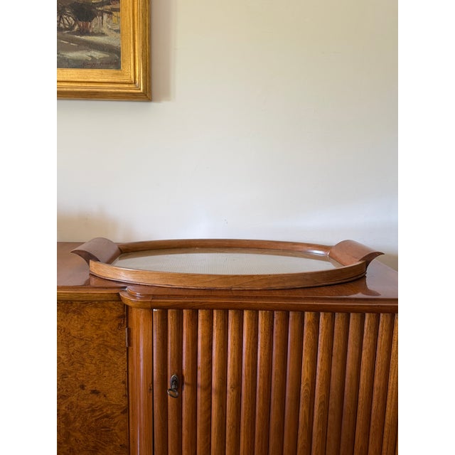 Mid-Century Wood and Brass Tray, Italy 1950s For Sale - Image 10 of 12