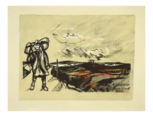 Anselmo Bucci - Military - Lithograph On Paper - 1918