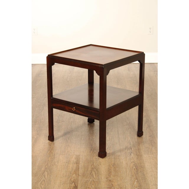 Saybolt Cleland Two-Tier Mahogany Side Table For Sale - Image 10 of 12
