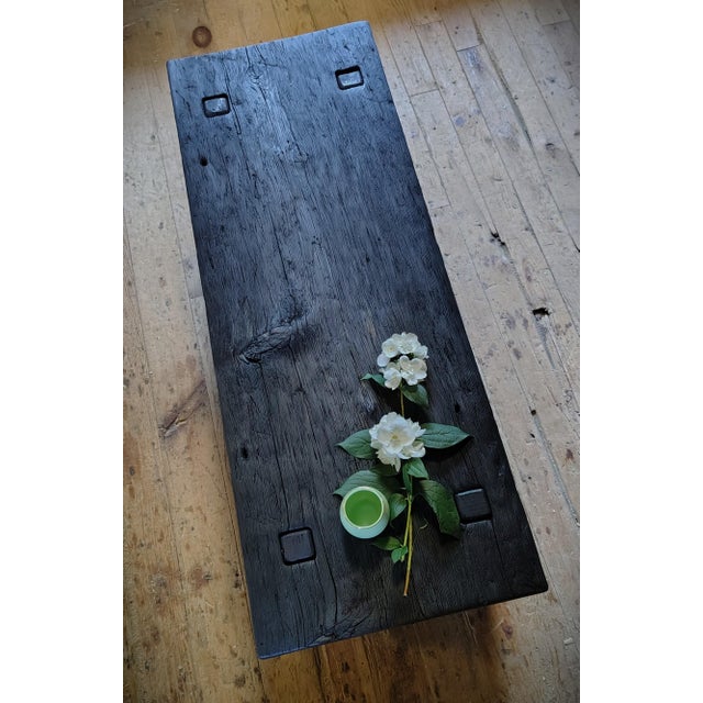 Yakisugi Coffee Table — Reclaimed Barnwood, Shou Sugi Ban Finish, Lower Shelf, Handmade Western Ny For Sale In Buffalo - Image 6 of 8