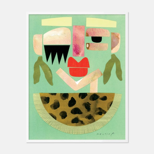 Contemporary Luana by Melvin G in White Frame, Large Art Print For Sale - Image 3 of 3