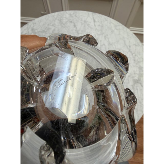 Mid-Century Steuben Crystal "Deep Flower" Centerpiece Bowl by Donald Pollard For Sale In West Palm - Image 6 of 6