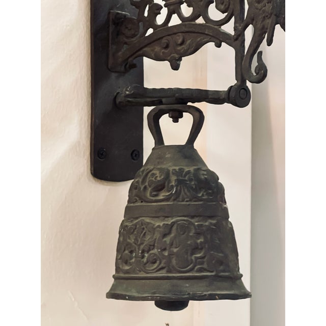 19th Century English Cast Iron Wall Bell For Sale - Image 4 of 12