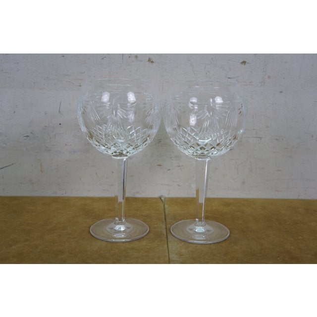 Late 20th Century Late 20th Century 6 Waterford Crystal Millennium Series Balloon Toasting Wine Goblets Glasses 8" For Sale - Image 5 of 17