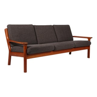 Three-Seater Sofa in Teak by Juul Kristensen, Denmark, 1960s For Sale