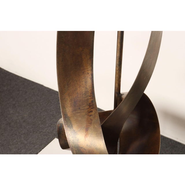 Pair of Vintage Brutalist Steel "Ribbon" Table Lamps by Richard Barr for Laurel For Sale - Image 10 of 18