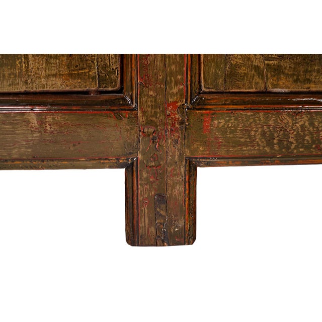 American Green Lacquer Server in Original Paint Patina For Sale - Image 3 of 9