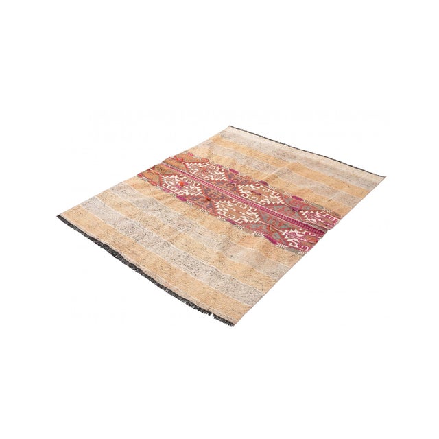 Mid-Century Modern Vintage Decorative Small Kilim Rug - 3`11″ X 5`5″ For Sale - Image 3 of 6