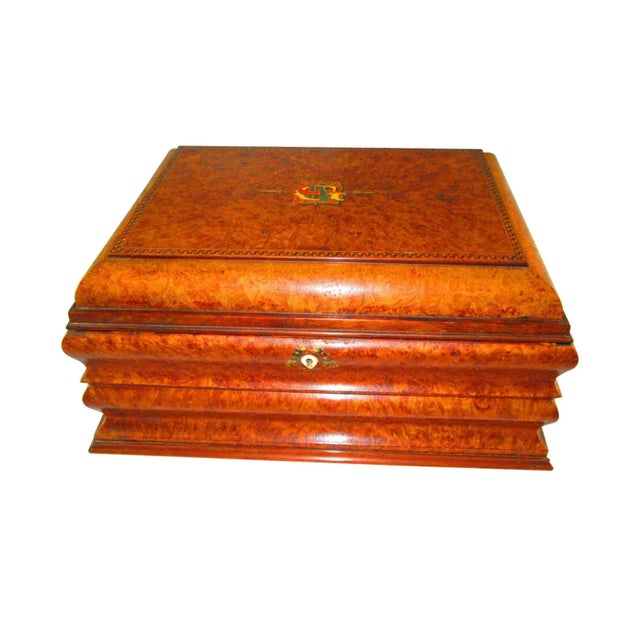 Early 20th Century English Regency Walnut Travelling Lap Desk Box With Secret Compartments For Sale - Image 13 of 13