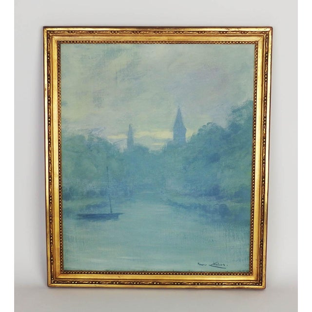 Maurice Chabas, River Landscape, 1890s-1910s, Oil on Canvas, Framed For Sale - Image 9 of 9