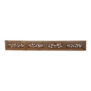Antique Multicolor Pagoda Wall Carving For Sale