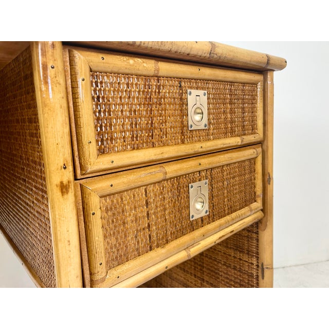 Vintage Dal Vera Italian Rattan Bamboo Desk For Sale - Image 10 of 12