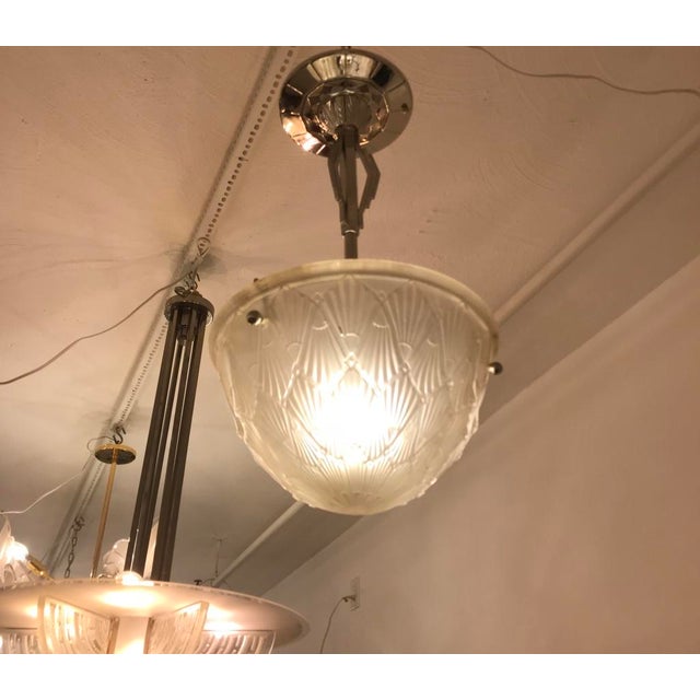 Hettier & Vincent French Art Deco Pendant Chandelier by Hettier and Vincent For Sale - Image 4 of 13