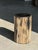 Petrified Wood Side Table with Black Heart For Sale - Image 10 of 18